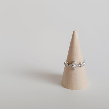 Diamond Shape Pearl Ring