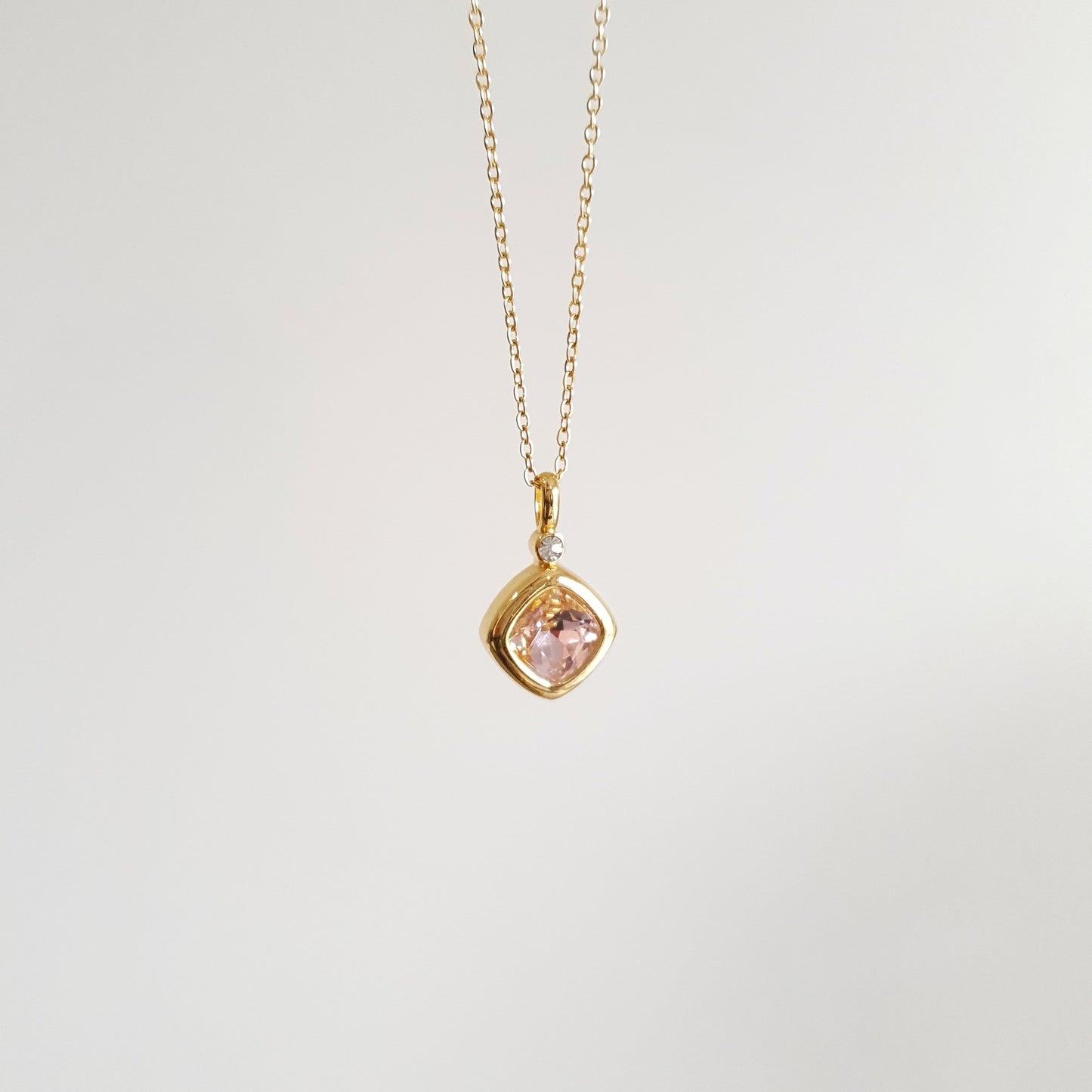 The Magic Cube Necklace (Light Rose)