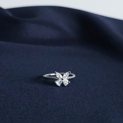 Diamond Butterfly Elegance Ring