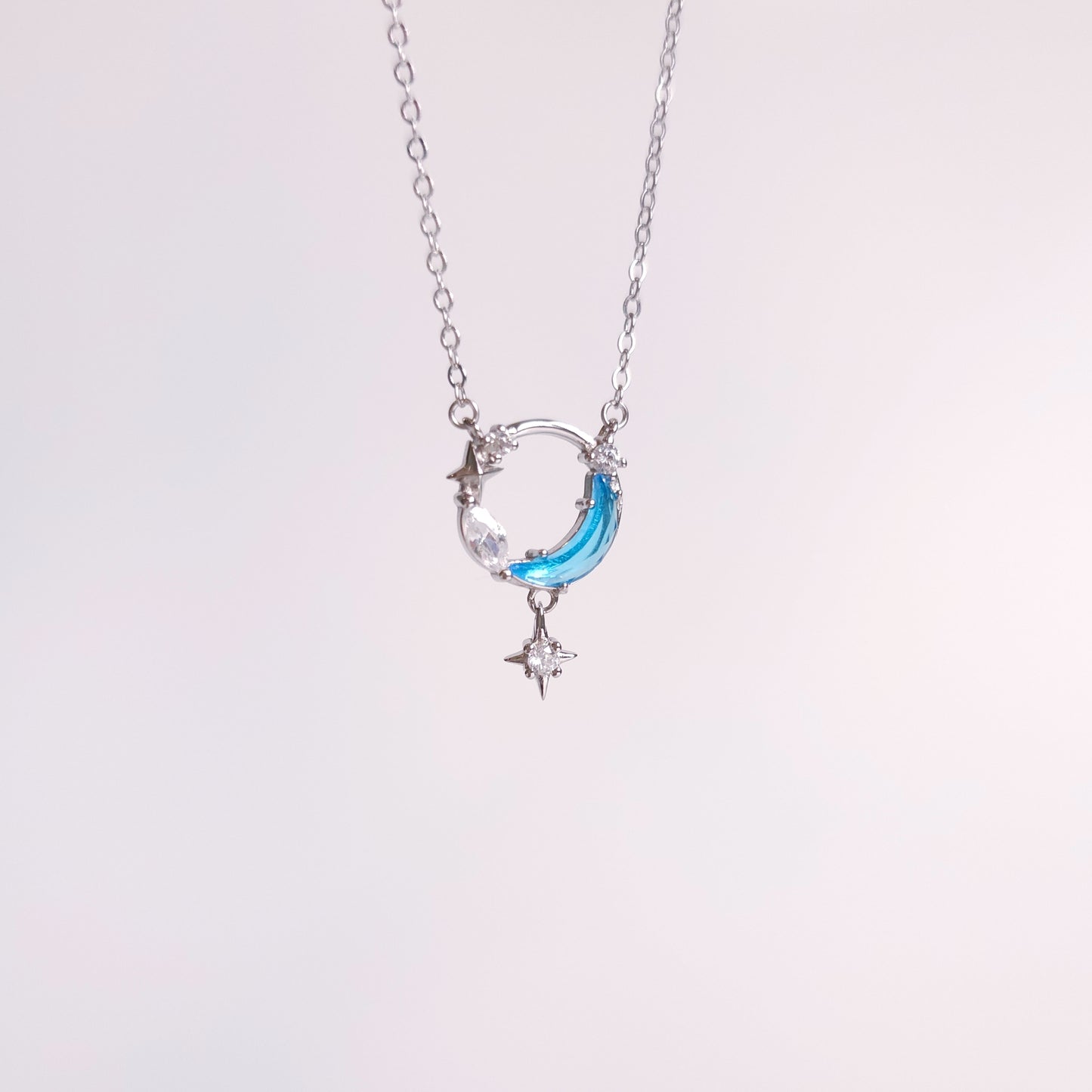 Blue Moon Spark Necklace