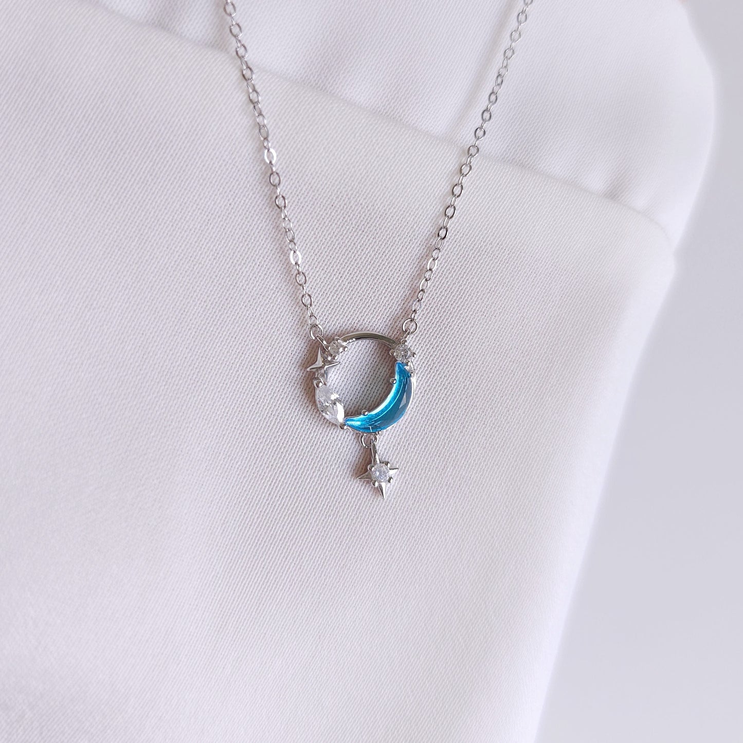 Blue Moon Spark Necklace