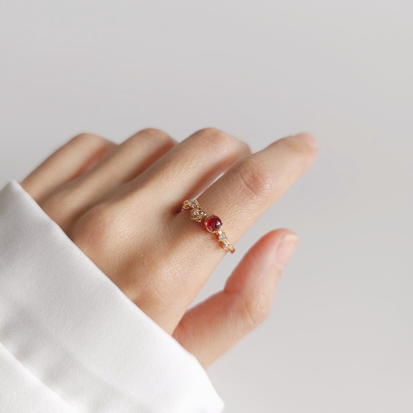 Ruby Rose Blossom Ring