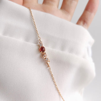 Ruby Rose Blossom Bracelet