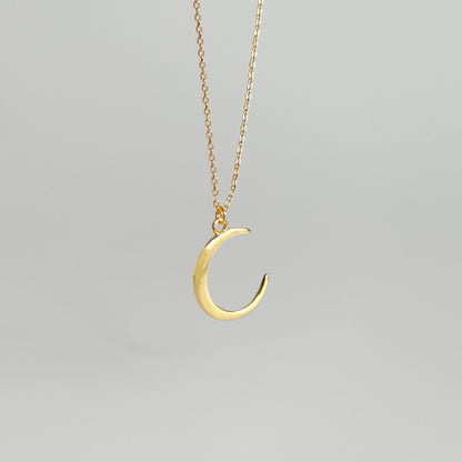 Lumina Crescent Necklace in Gold