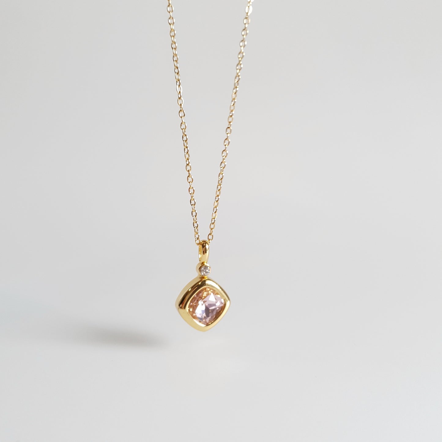 The Magic Cube Necklace (Light Rose)