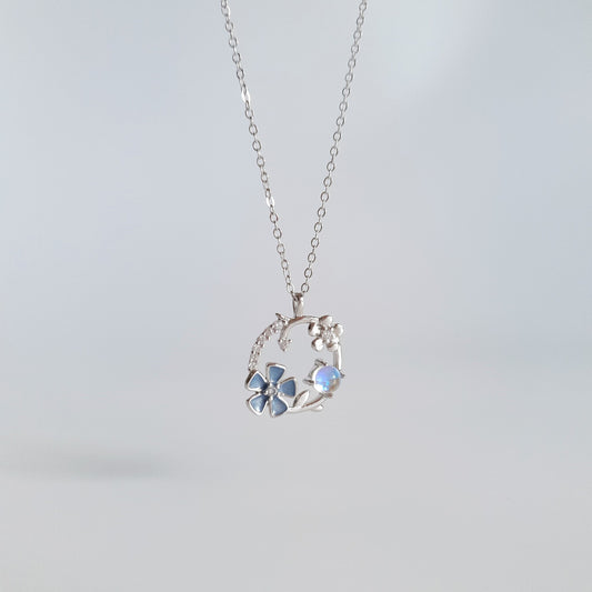 Sweet Blue Freesia Necklace