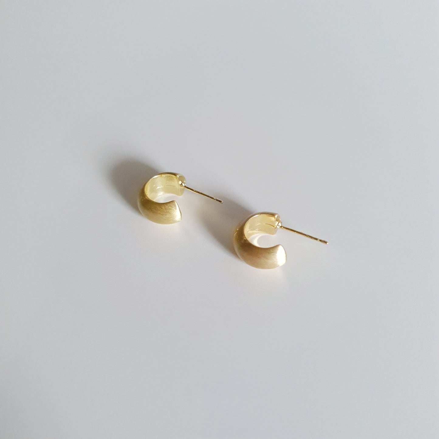 Bold Curved Earrings in Gold